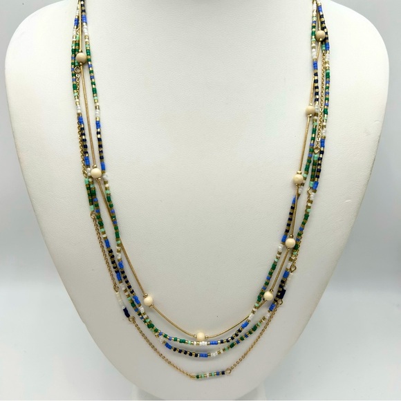 LOFT Jewelry - LOFT Multi-Strand Beaded Slide Necklace